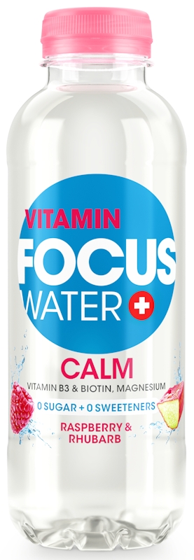 Focuswater CALM Rhabarber & Himbeer